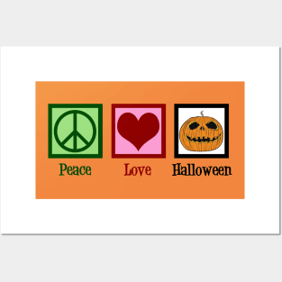 Peace Love Halloween Posters and Art